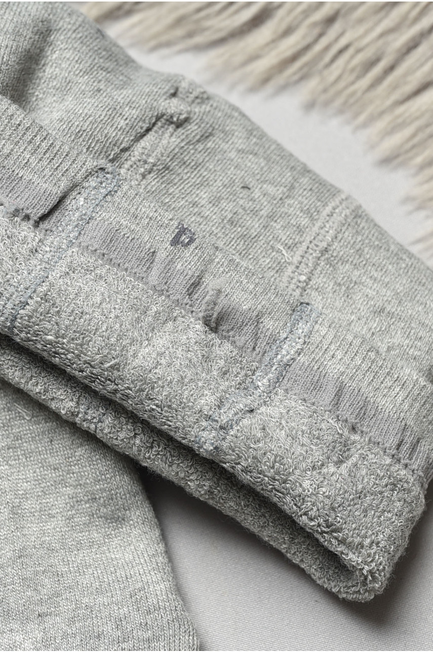 Колготы детские махровые для мальчика серого цвета с рисунком т003 191734 Колготы детские махровые для мальчика серого цвета с рисунком т003 191734