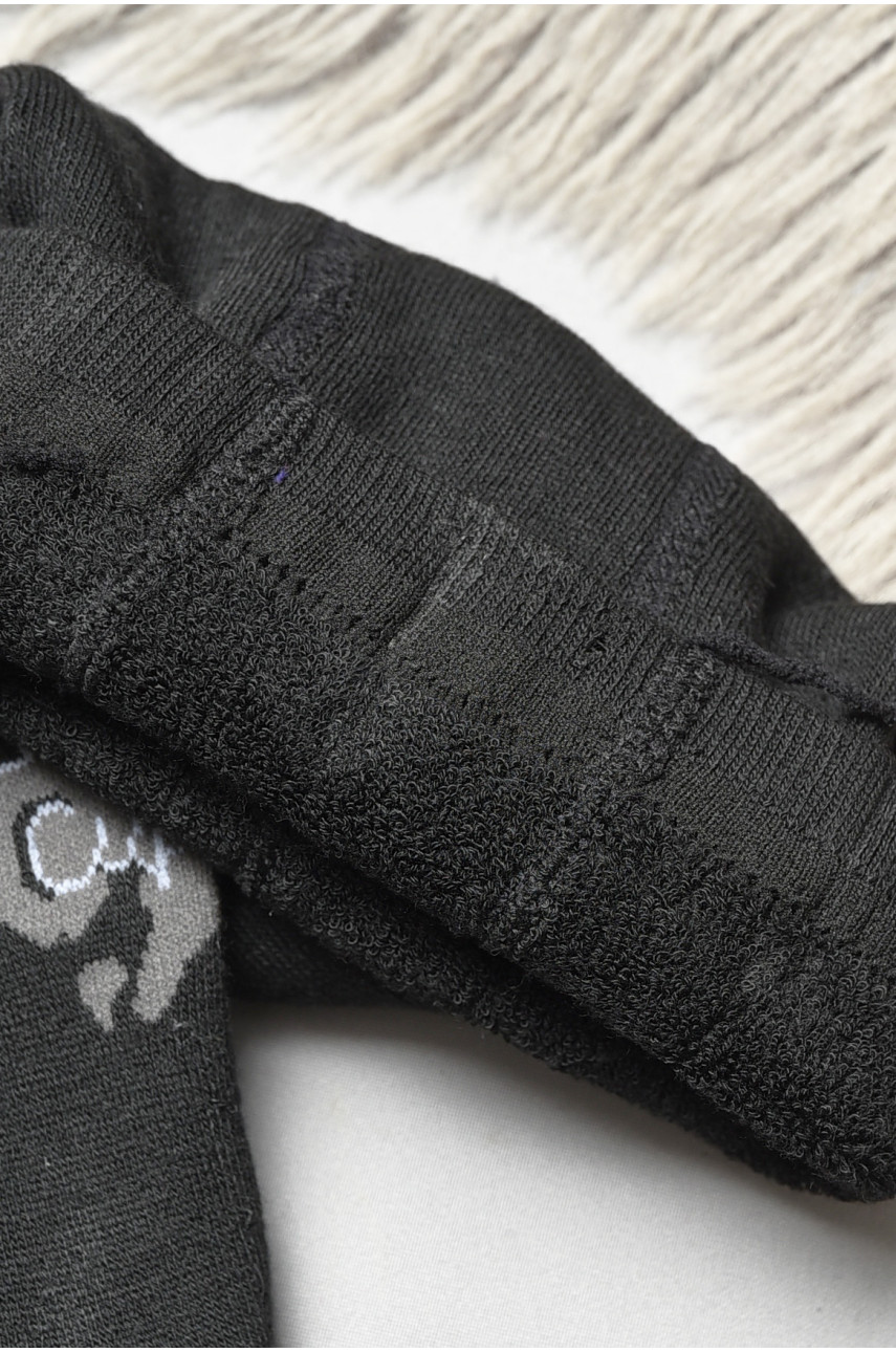 Колготы детские махровые для мальчика черного цвета с рисунком т003 191736 Колготы детские махровые для мальчика черного цвета с рисунком т003 191736