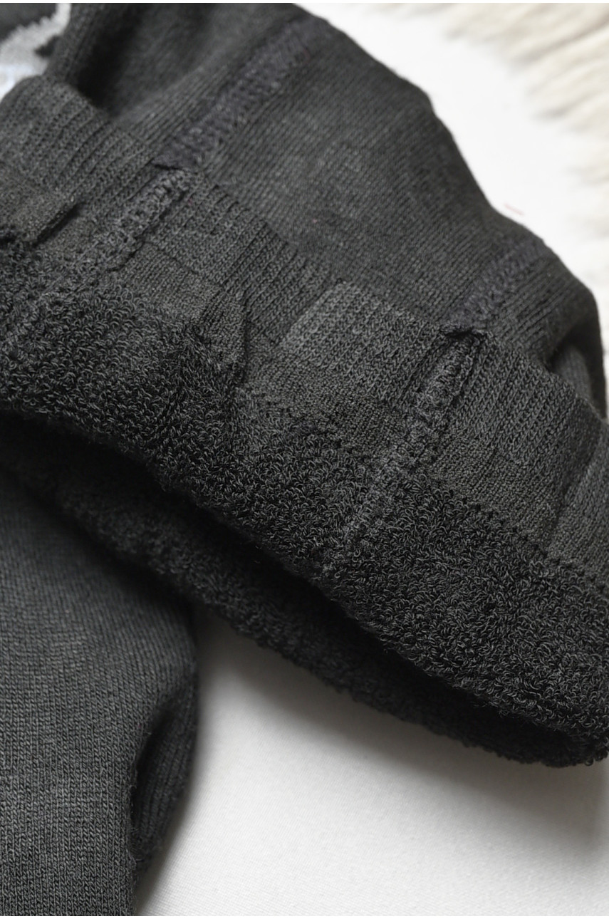 Колготы детские махровые для мальчика черного цвета с рисунком т003 191737 Колготы детские махровые для мальчика черного цвета с рисунком т003 191737