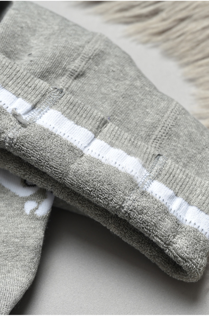 Колготы детские махровые для мальчика серого цвета с рисунком т003 191738 Колготы детские махровые для мальчика серого цвета с рисунком т003 191738