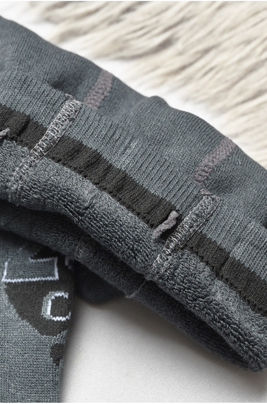 Колготы детские махровые для мальчика темно-серого цвета с рисунком т003 191740 Колготы детские махровые для мальчика темно-серого цвета с рисунком т003 191740