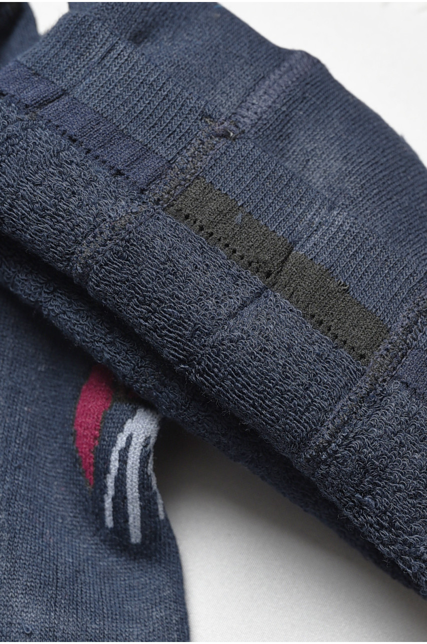 Колготы детские махровые для мальчика темно-синего цвета с рисунком т011 191746 Колготы детские махровые для мальчика темно-синего цвета с рисунком т011 191746