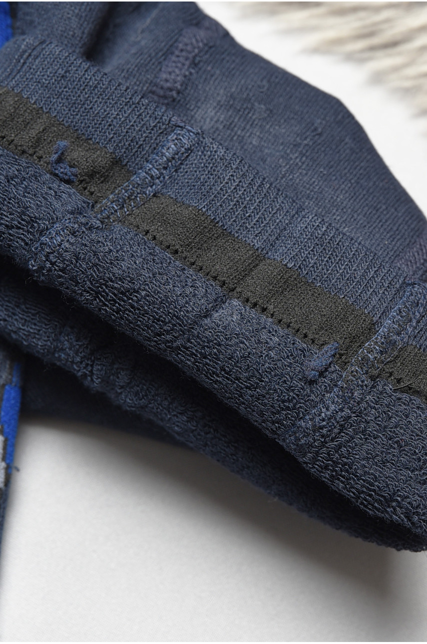 Колготы детские махровые для мальчика темно-синего цвета с рисунком т011 191752 Колготы детские махровые для мальчика темно-синего цвета с рисунком т011 191752