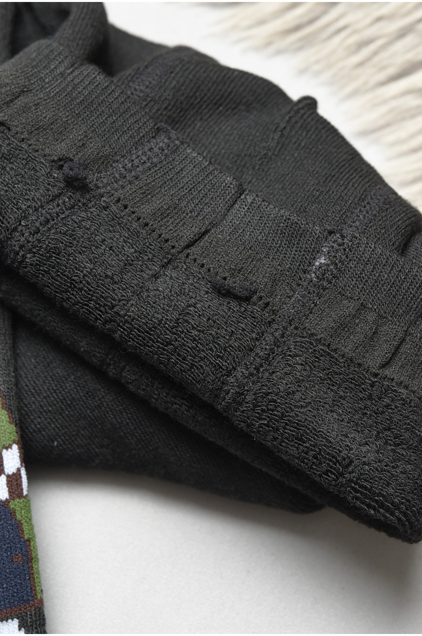 Колготы детские махровые для мальчика черного цвета с рисунком т011 191758 Колготы детские махровые для мальчика черного цвета с рисунком т011 191758