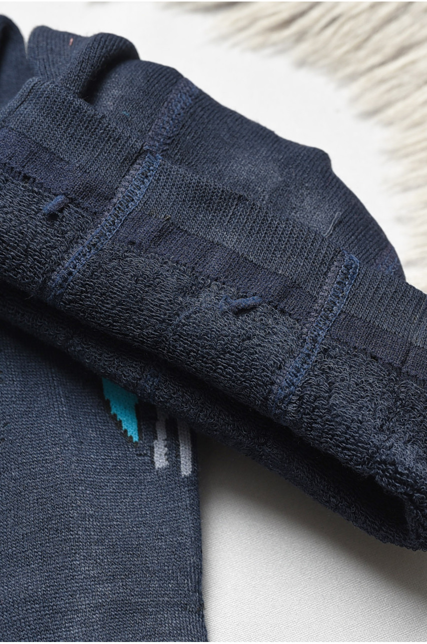 Колготы детские махровые для мальчика темно-синего цвета с рисунком т011 191763 Колготы детские махровые для мальчика темно-синего цвета с рисунком т011 191763