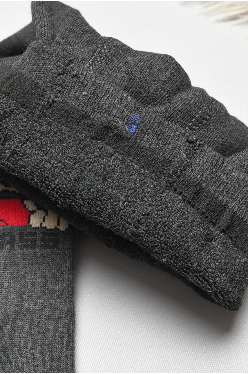 Колготы детские махровые для мальчика темно-серого цвета с рисунком т005 191771 Колготы детские махровые для мальчика темно-серого цвета с рисунком т005 191771