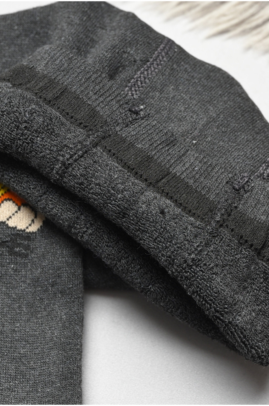 Колготы детские махровые для мальчика темно-серого цвета с рисунком т005 191772 Колготы детские махровые для мальчика темно-серого цвета с рисунком т005 191772