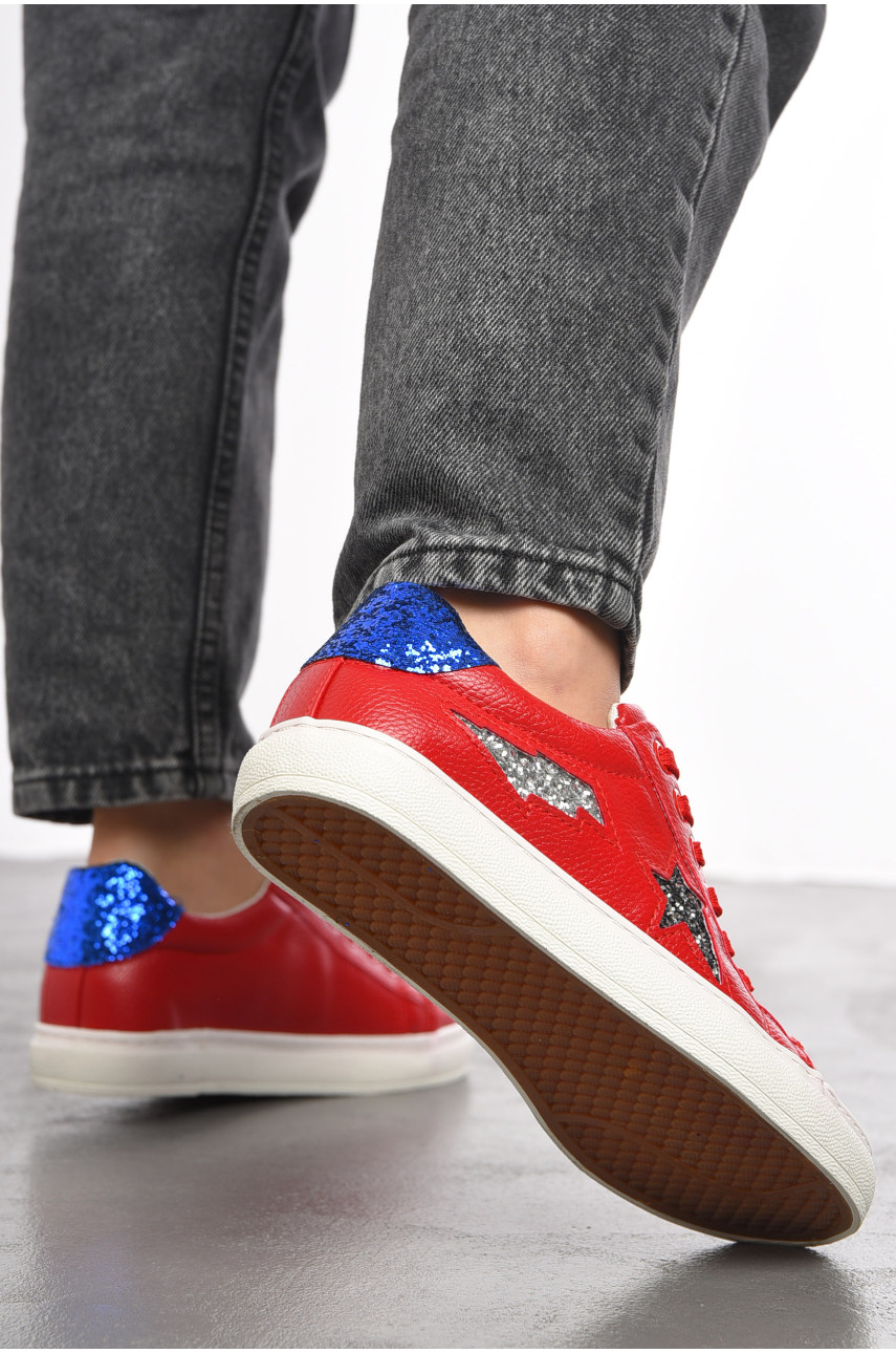 Кросівки жіночі червоного кольору на шнурівці 1800656 191789 Кросівки жіночі червоного кольору на шнурівці 1800656 191789