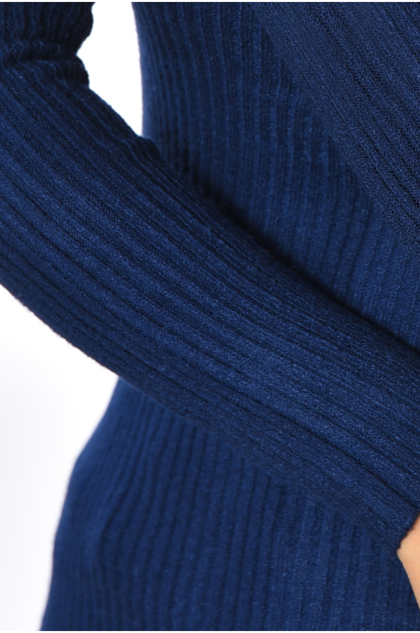 Гольф женский акриловый темнор-синего цвета 2028-1 191815