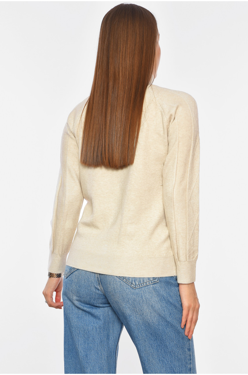 Свитер женский светло-бежевого цвета 1516 191823 Свитер женский светло-бежевого цвета 1516 191823