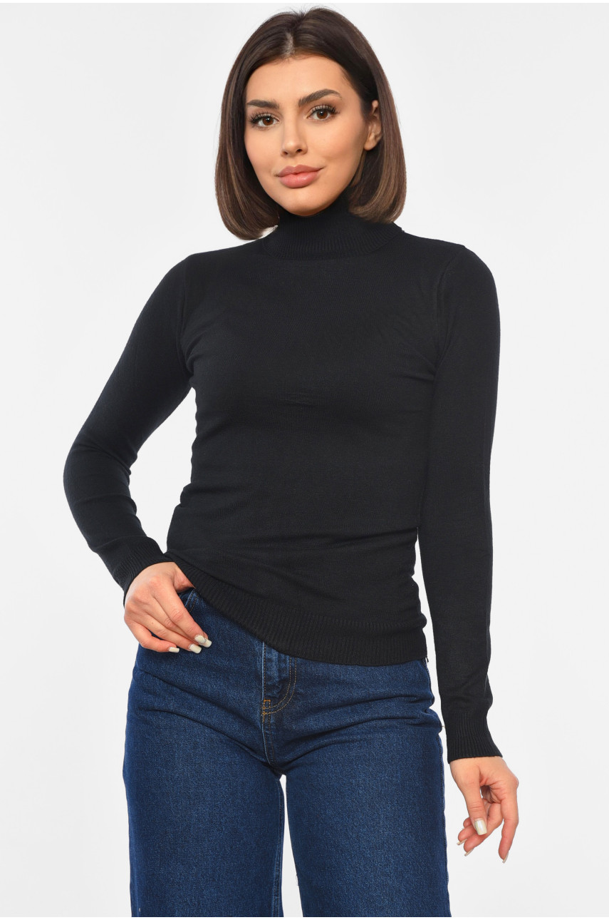 Гольф женский трикотажный черного цвета А-02 191838