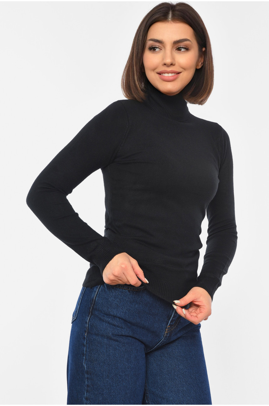 Гольф женский трикотажный черного цвета А-02 191838