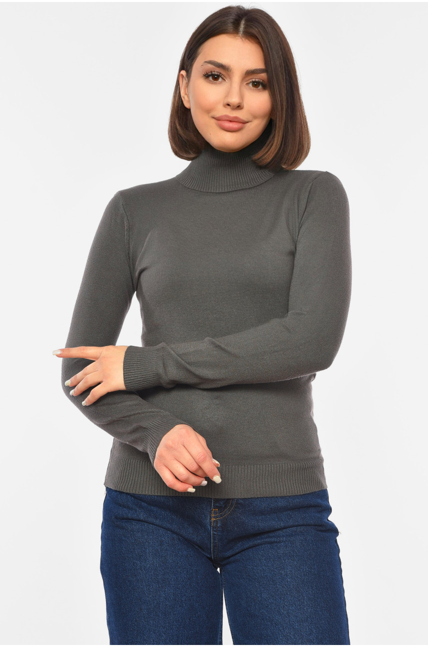 Гольф женский трикотажный серого цвета А-02 191841 Гольф женский трикотажный серого цвета А-02 191841