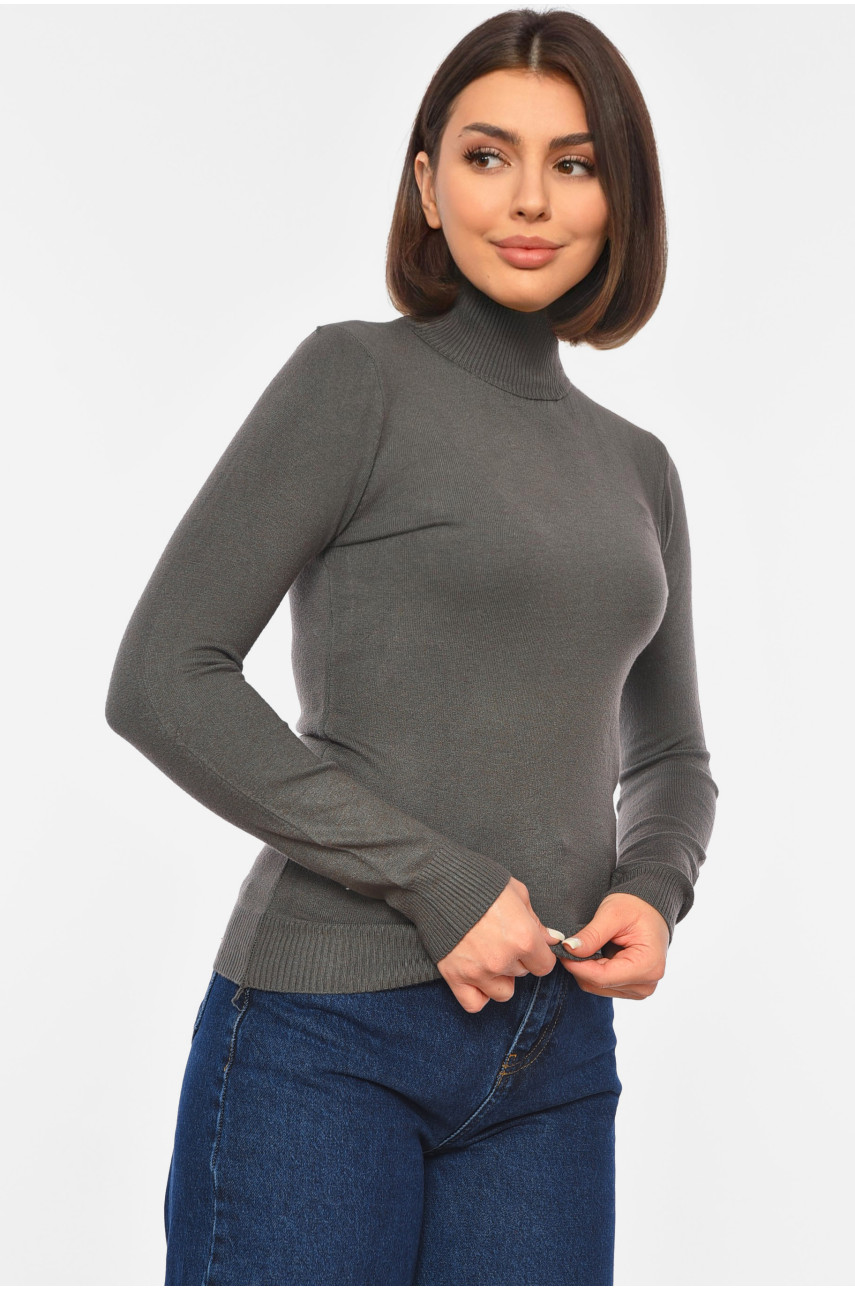 Гольф женский трикотажный серого цвета А-02 191841 Гольф женский трикотажный серого цвета А-02 191841