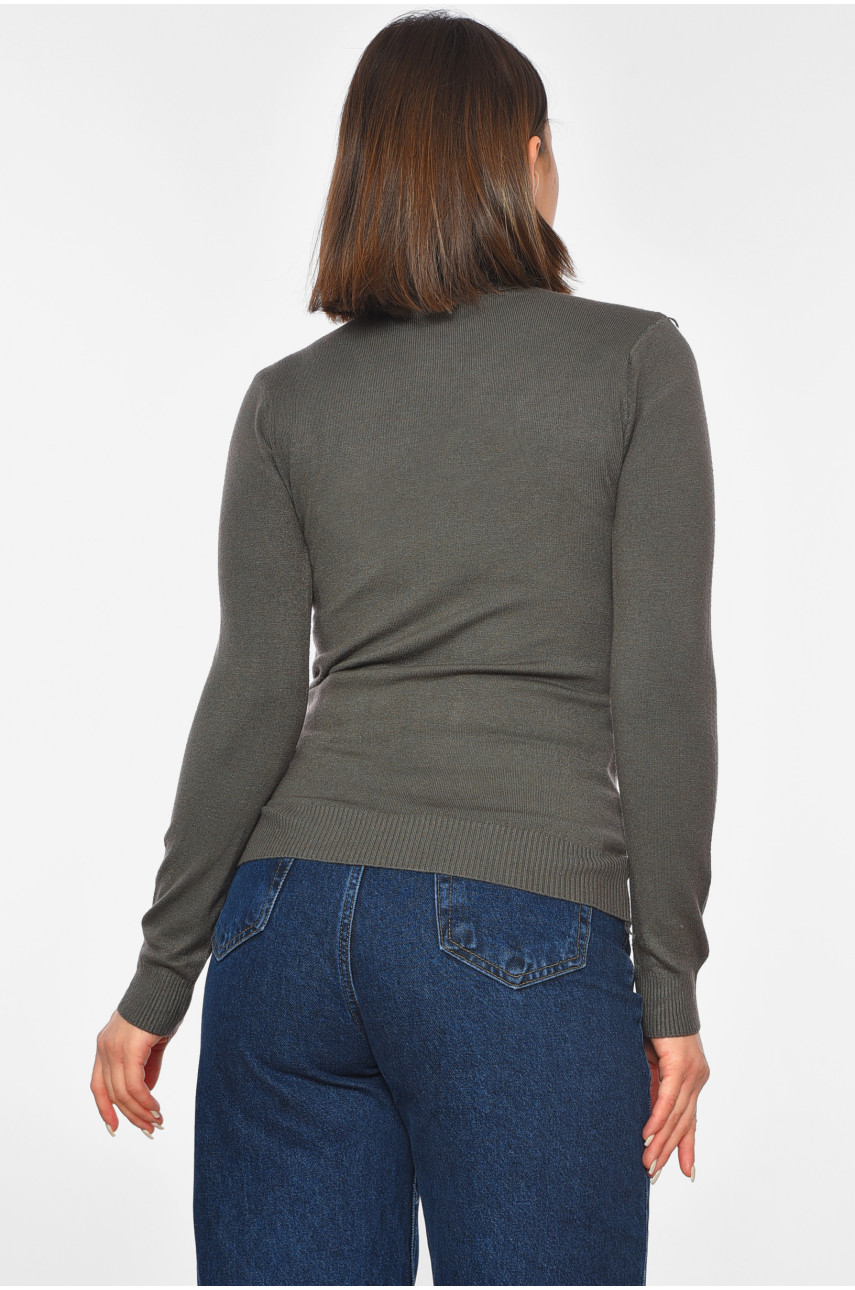 Гольф женский трикотажный серого цвета А-02 191841 Гольф женский трикотажный серого цвета А-02 191841