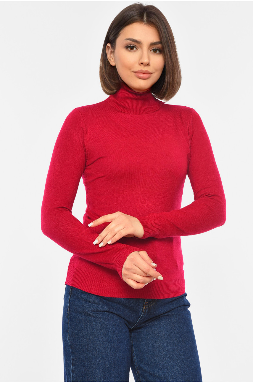 Гольф женский трикотажный бордового цвета А-02 191843