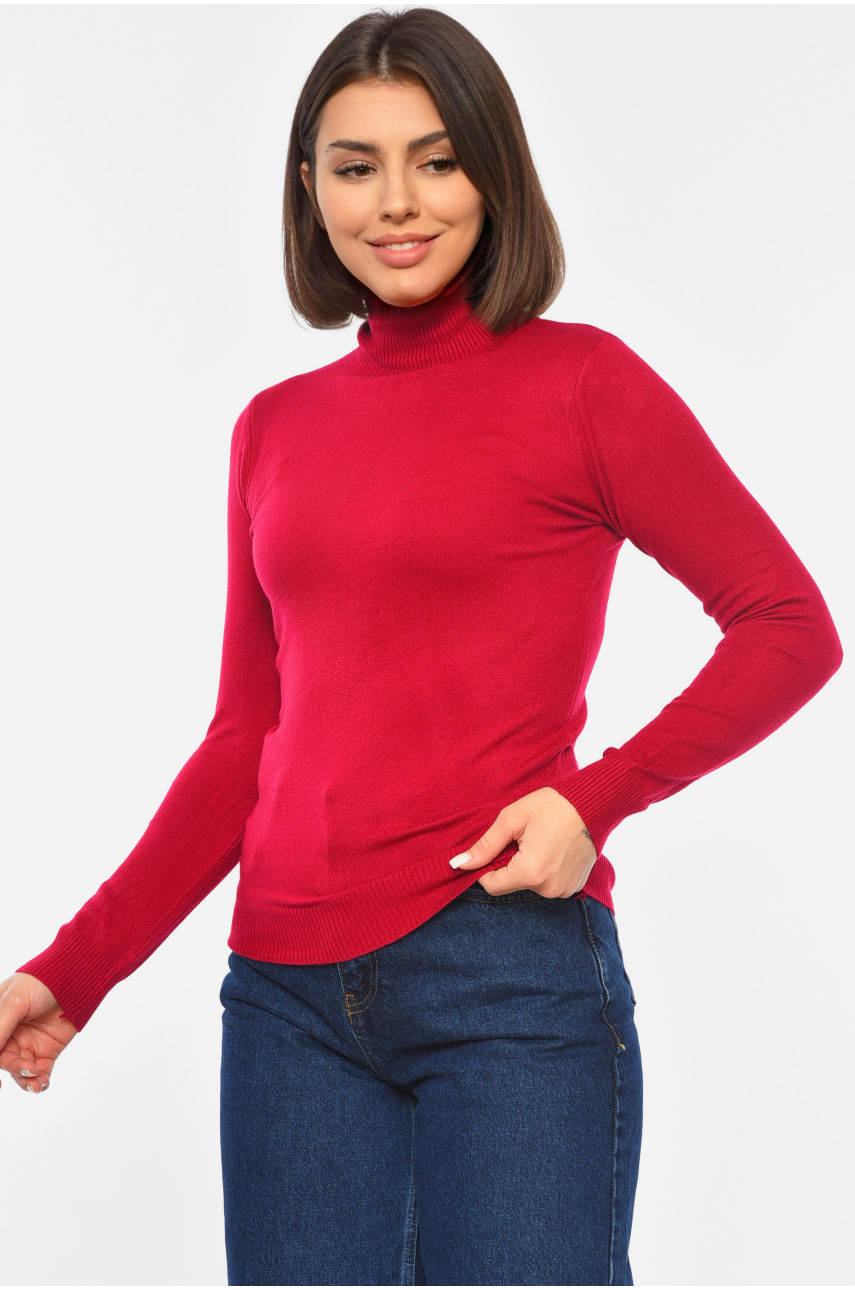 Гольф женский трикотажный бордового цвета А-02 191843