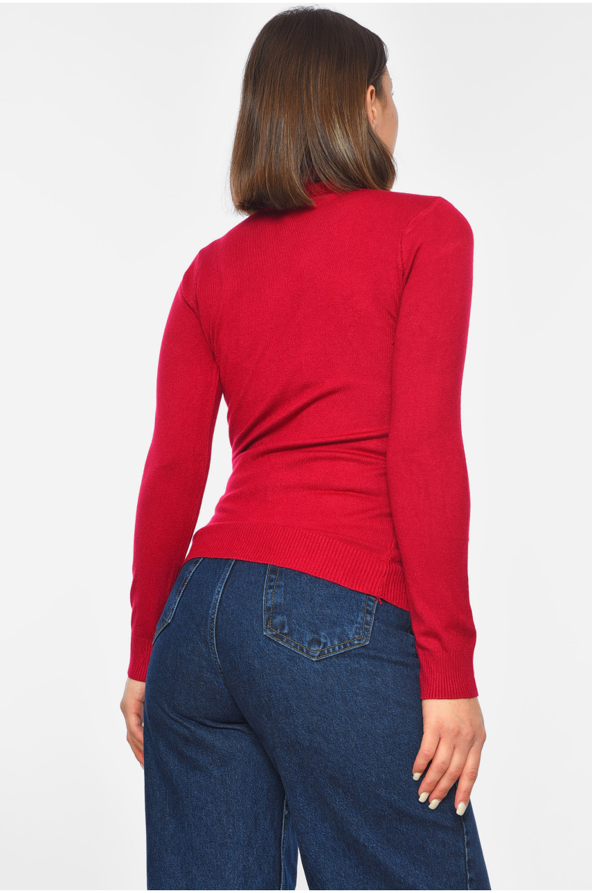 Гольф женский трикотажный бордового цвета А-02 191843 Гольф женский трикотажный бордового цвета А-02 191843