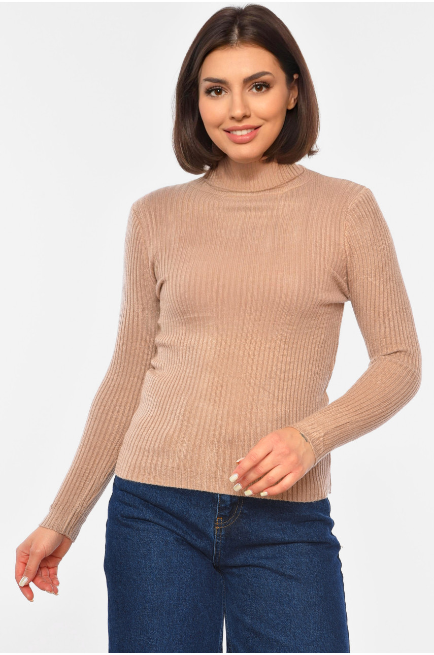 Гольф женский трикотажный бежевого цвета А-01 191848