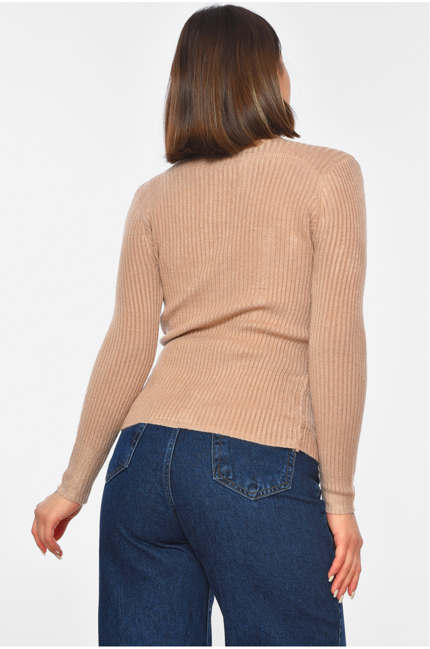 Гольф женский трикотажный бежевого цвета А-01 191848