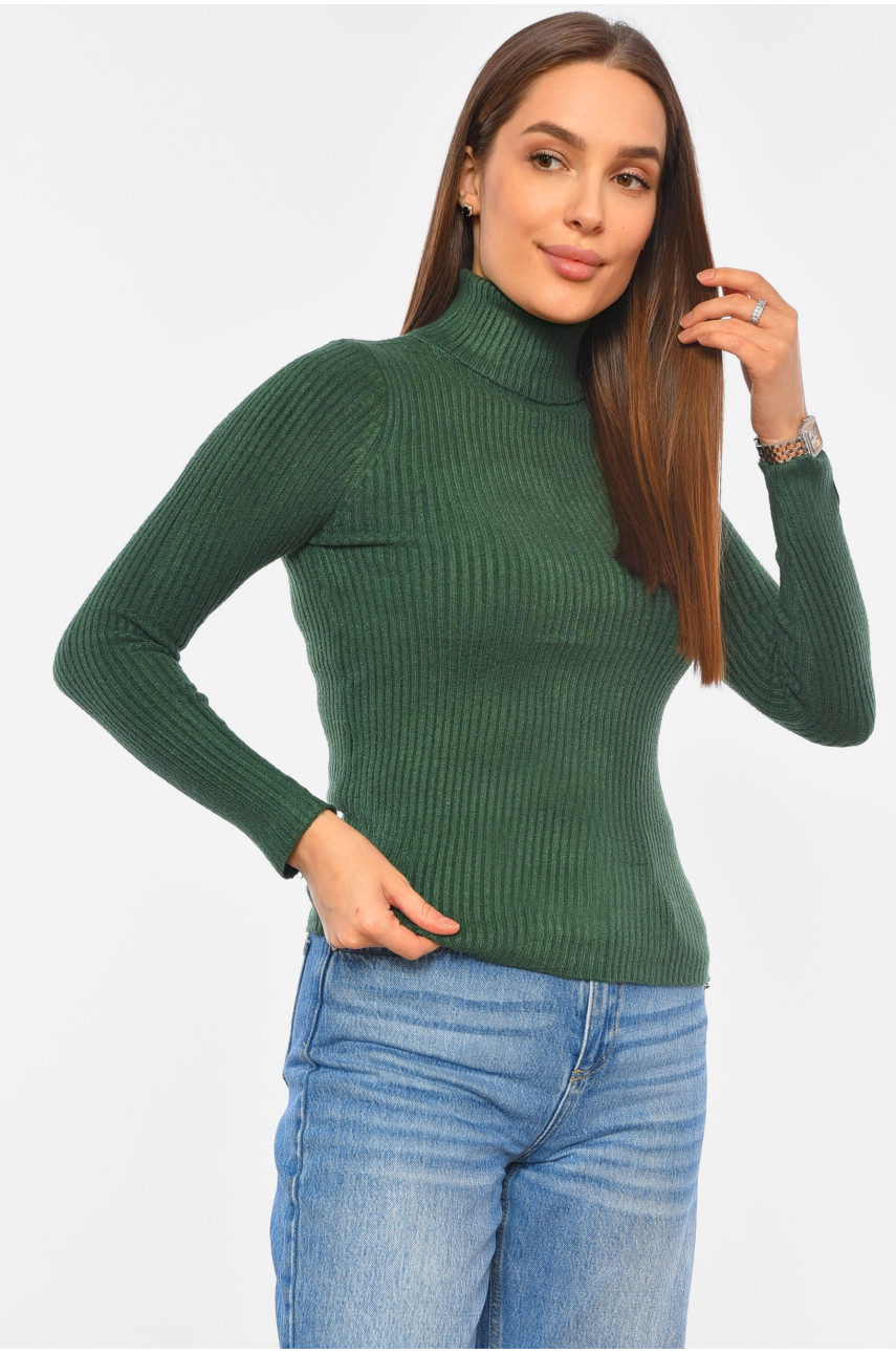 Гольф женский трикотажный зеленого цвета А-01 191855