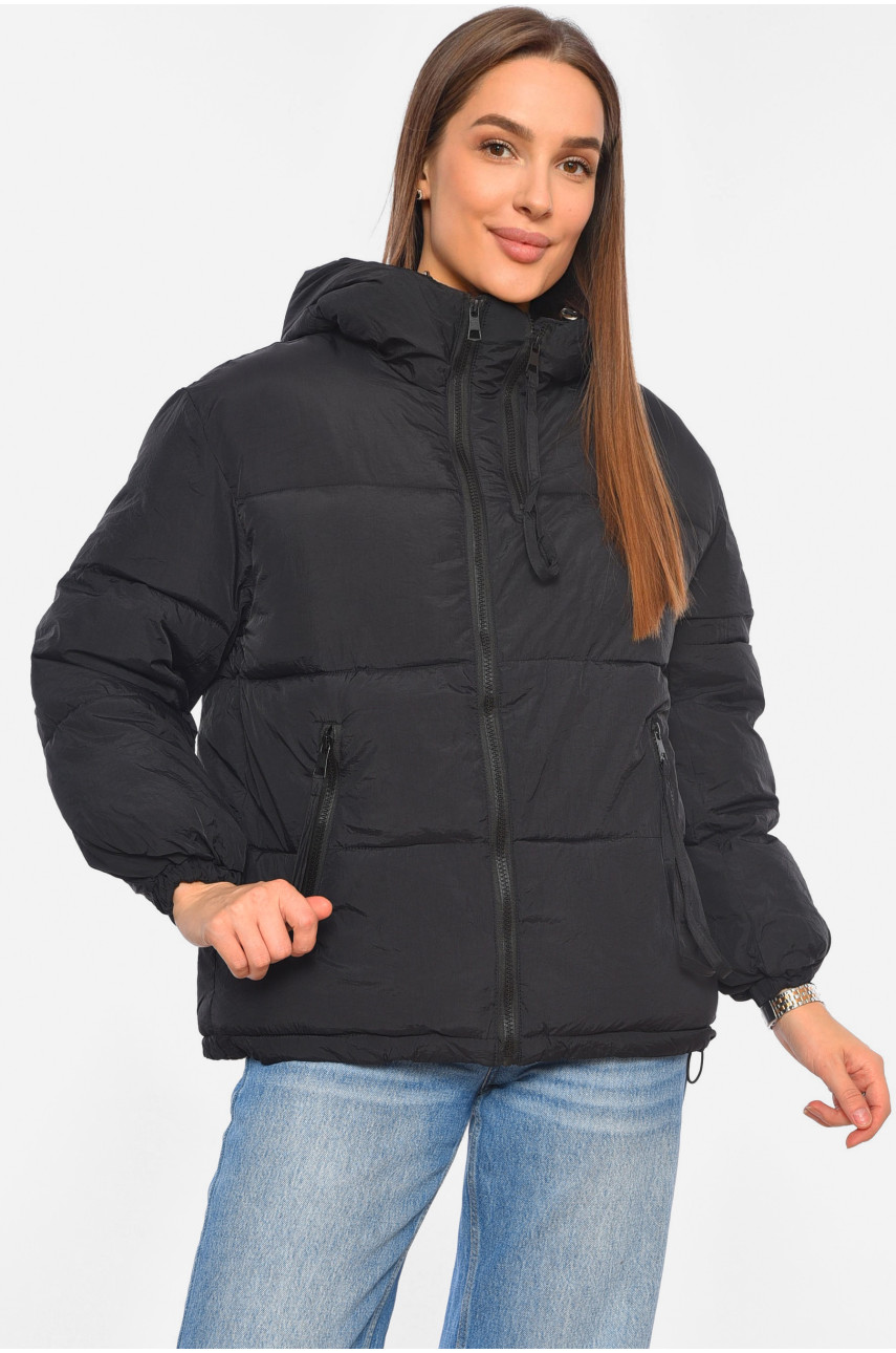 Куртка жіноча демісезонна чорного кольору 2318 191876