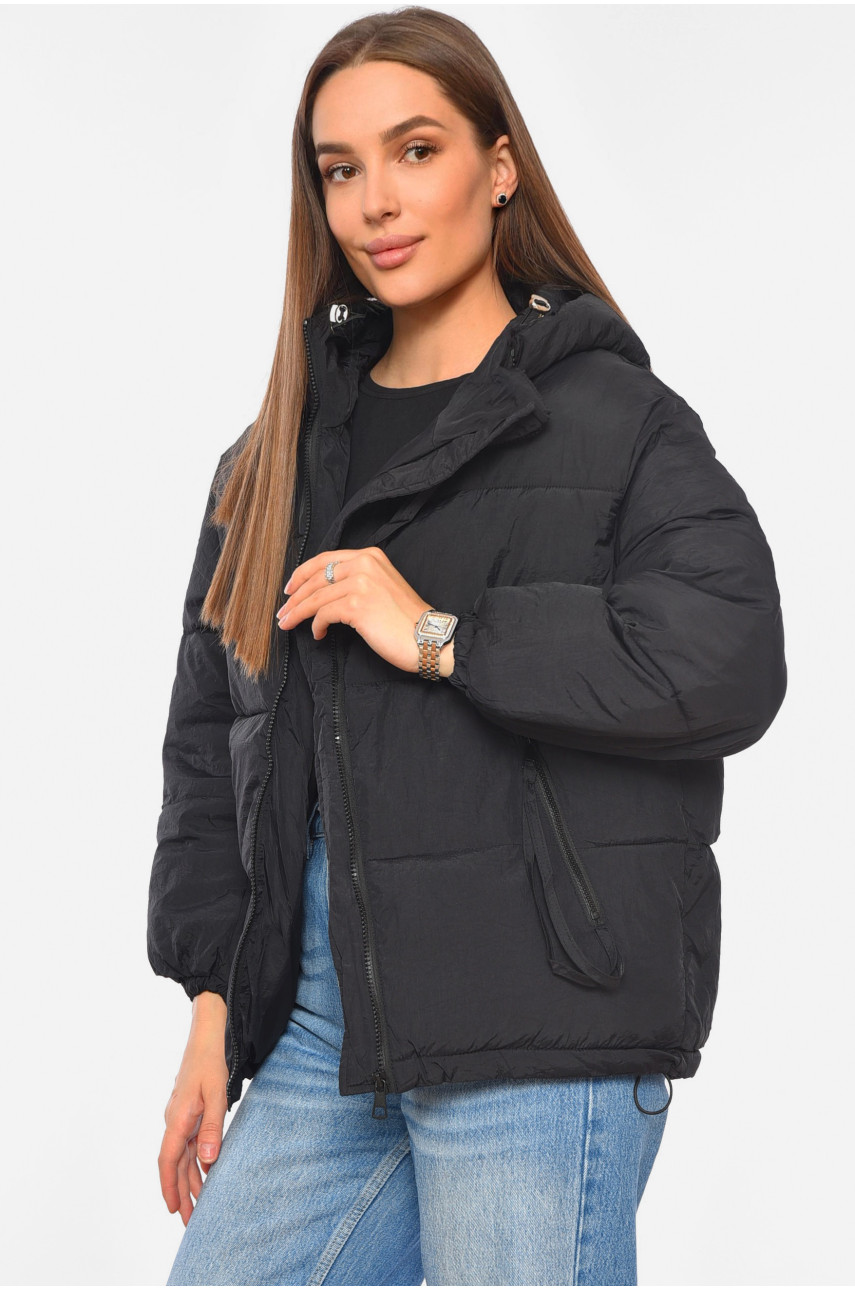 Куртка жіноча демісезонна чорного кольору 2318 191876