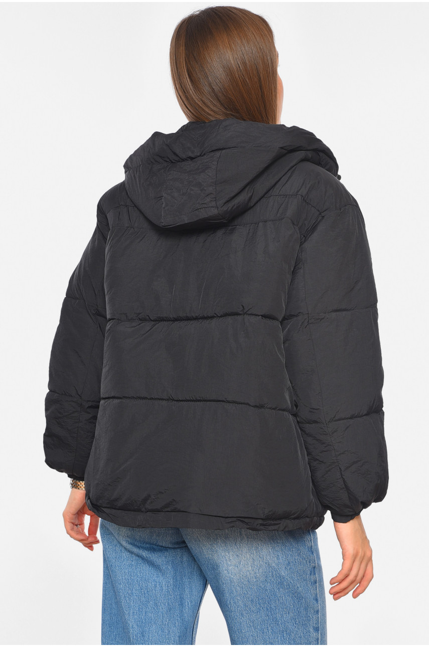 Куртка жіноча демісезонна чорного кольору 2318 191876 Куртка жіноча демісезонна чорного кольору 2318 191876
