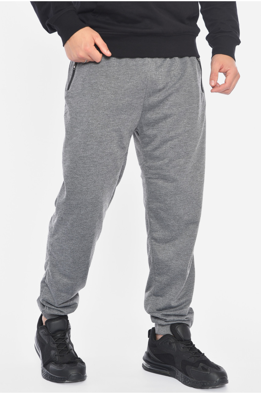 Спортивные штаны мужские серого цвета 41236 191902