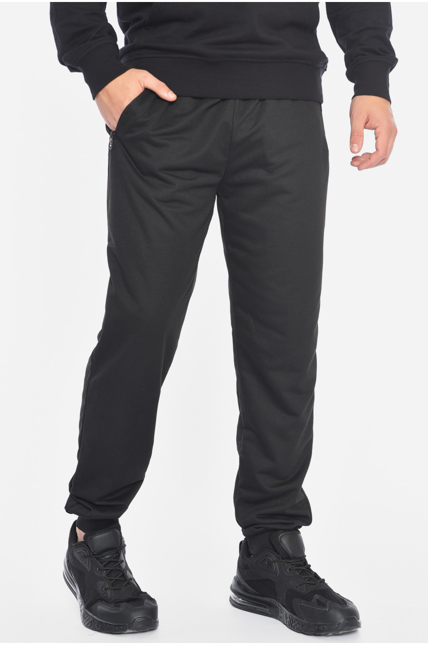 Спортивные штаны мужские черного цвета 4779 191927 Спортивные штаны мужские черного цвета 4779 191927