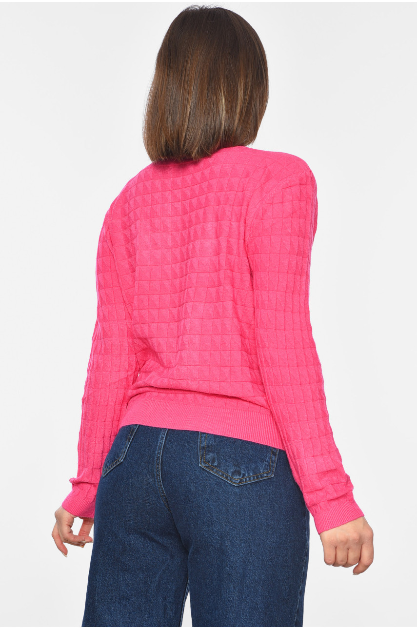 Светр жіночий однотонний малинового кольору 210 191978