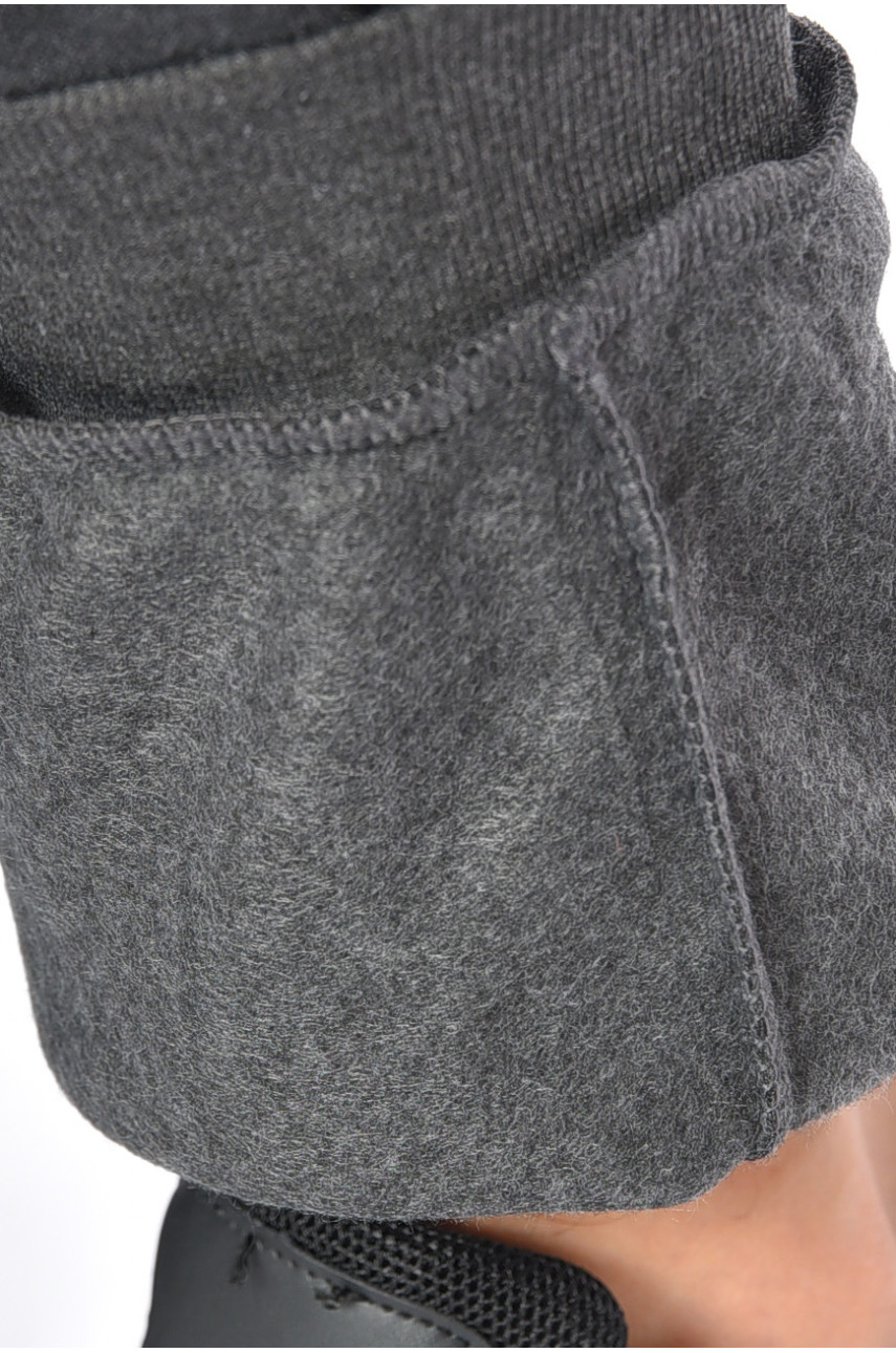 Спортивні штани чоловічі батальні на флісі темно-сірого кольору 4868 192051