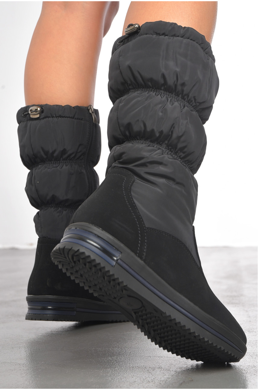 Сапоги женские зимние черного цвета 1966008 192065