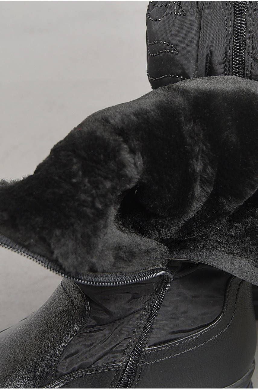 Сапоги женские зимние черного цвета 1967002 192067 Сапоги женские зимние черного цвета 1967002 192067