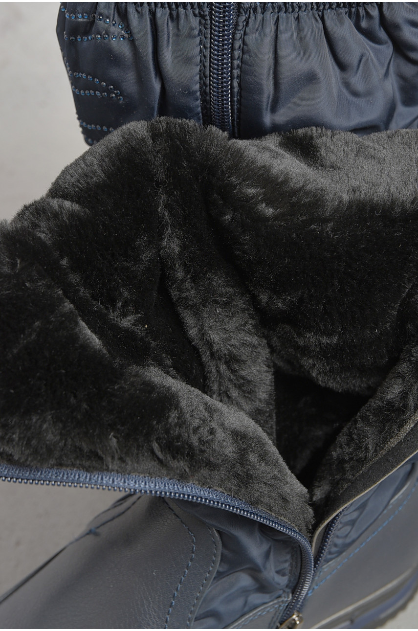 Сапоги женские зимние темно-синего цвета 1967022 192069 Сапоги женские зимние темно-синего цвета 1967022 192069