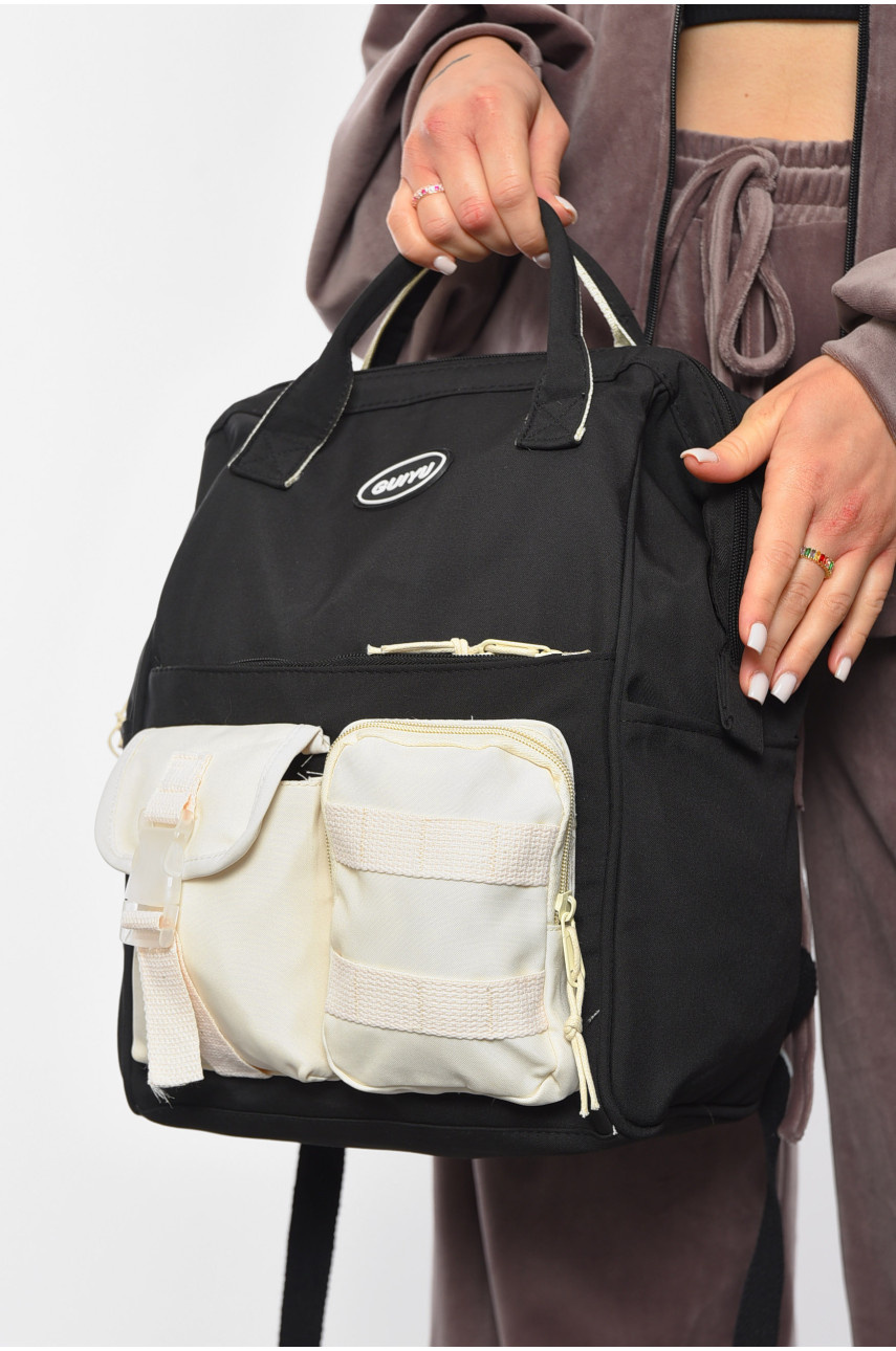 Рюкзак женский текстильный черного цвета 121 192080