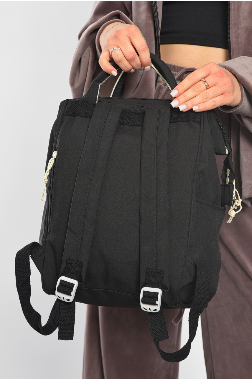 Рюкзак женский текстильный черного цвета 121 192080