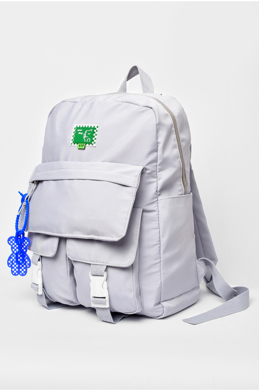 Рюкзак жіночий текстильний сірого кольору 337 192083 Рюкзак жіночий текстильний сірого кольору 337 192083