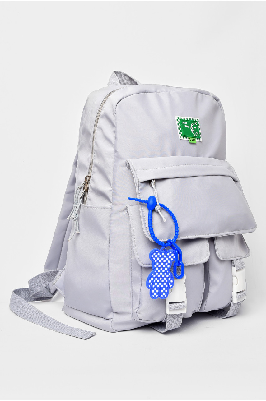 Рюкзак жіночий текстильний сірого кольору 337 192083 Рюкзак жіночий текстильний сірого кольору 337 192083