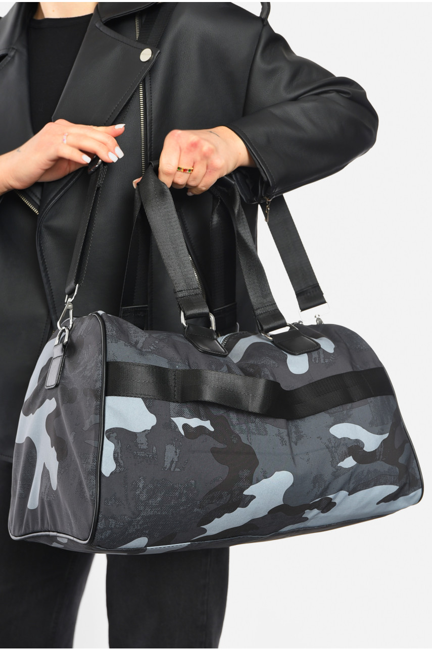 Сумка жіноча текстильна синього кольору з камуфляжним принтом 227 192091 Сумка жіноча текстильна синього кольору з камуфляжним принтом 227 192091