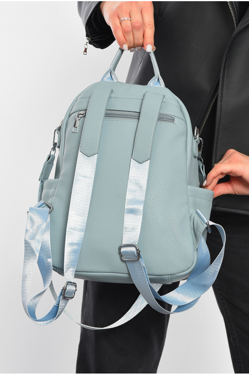 Рюкзак женский из экокожи голубого цвета 8815 192101 Рюкзак женский из экокожи голубого цвета 8815 192101