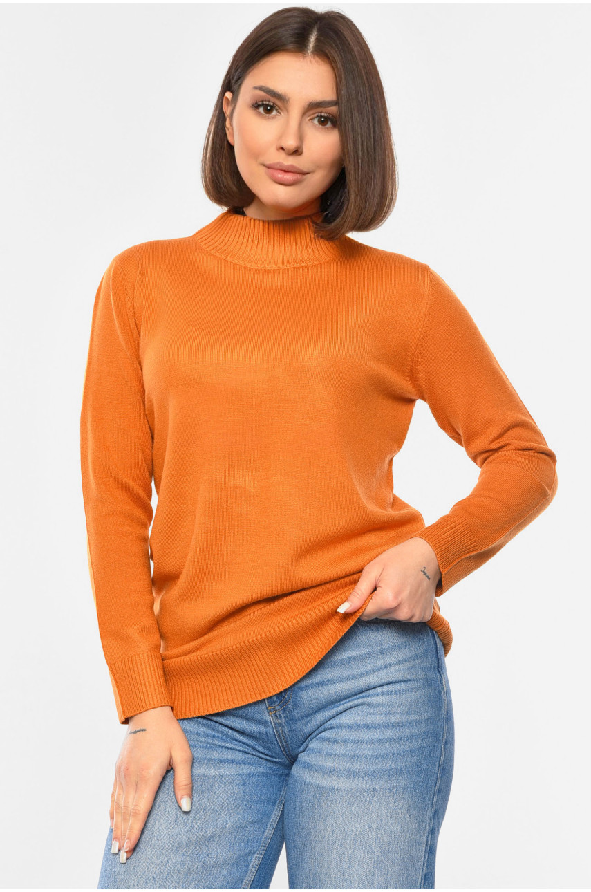 Светр жіночий подовжений гірчичного кольору 555 192118