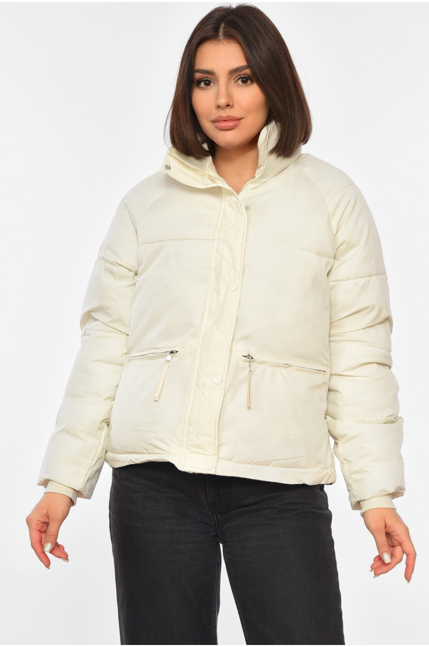 Куртка жіноча демісезонна бежевого кольору 112 192131