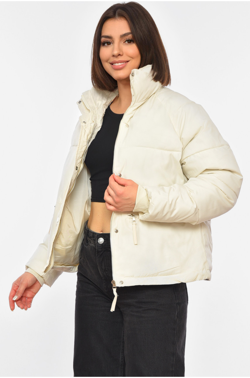 Куртка жіноча демісезонна бежевого кольору 112 192131