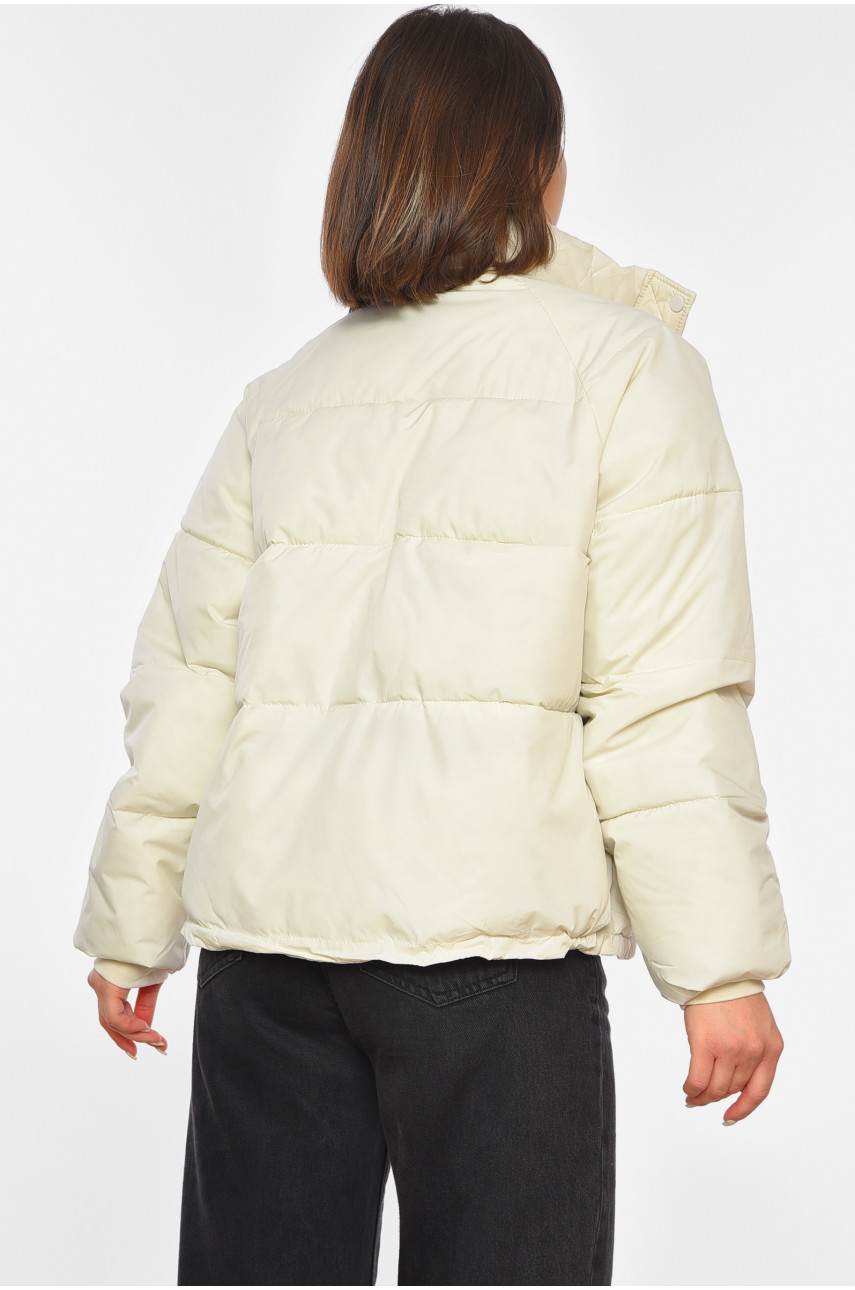 Куртка жіноча демісезонна молочного кольору 112 192132