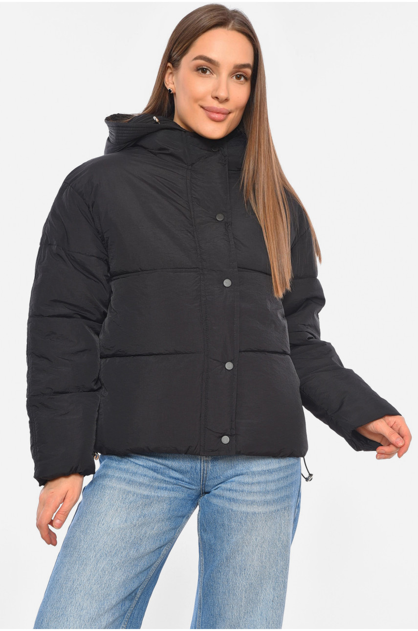 Куртка жіноча демісезонна чорного кольору 703 192133