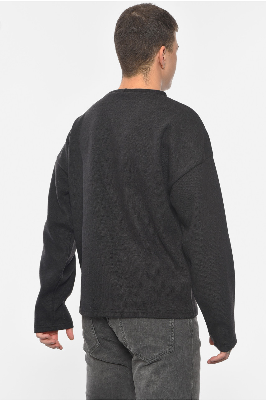 Свитер мужской однотонный черного цвета 117 192134