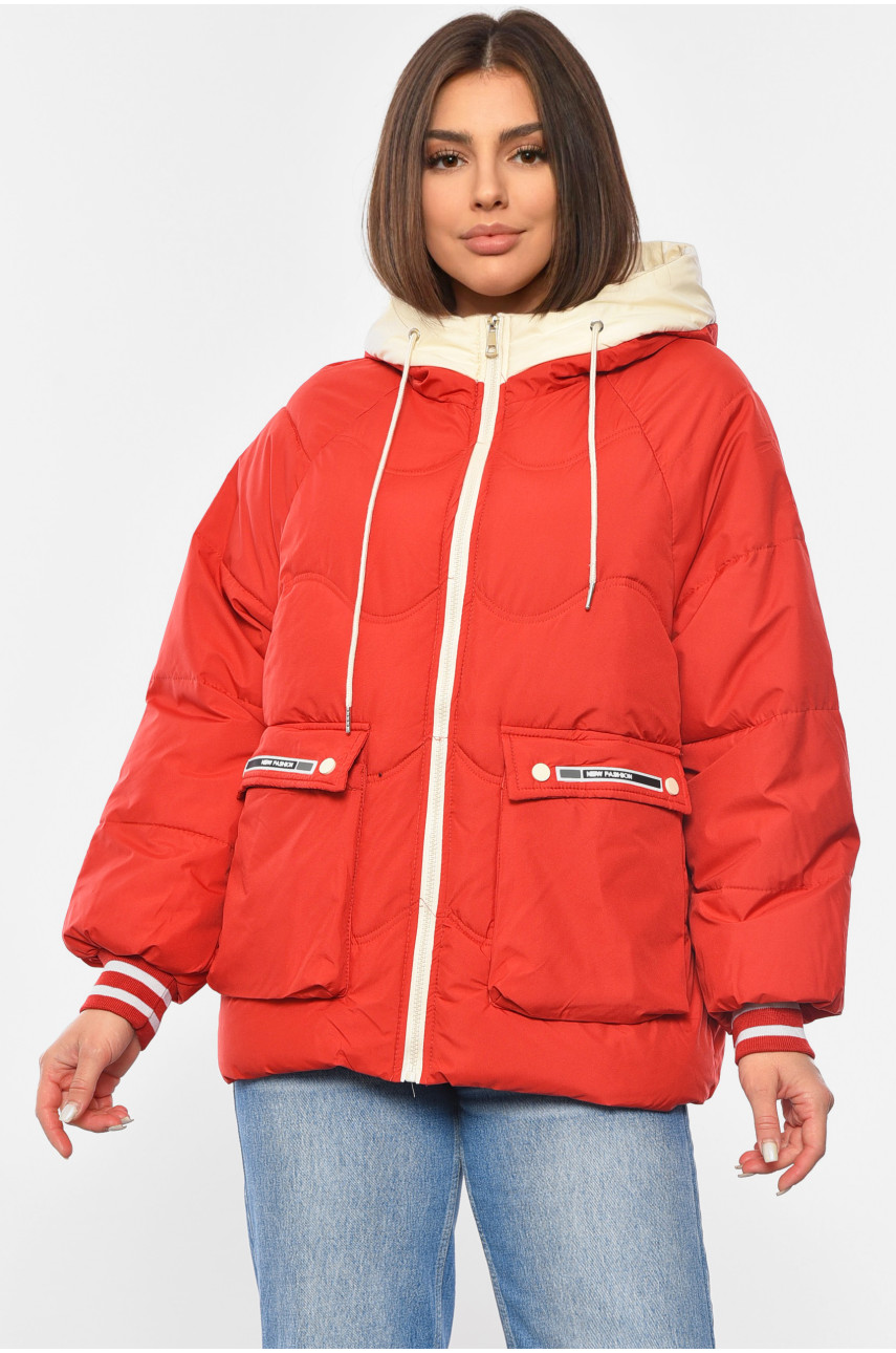 Куртка жіноча демісезонна червоного кольору 8023 192139