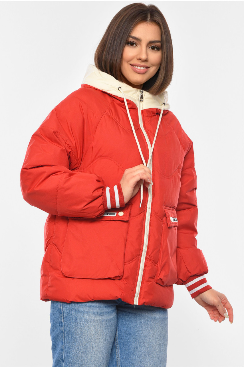 Куртка жіноча демісезонна червоного кольору 8023 192139