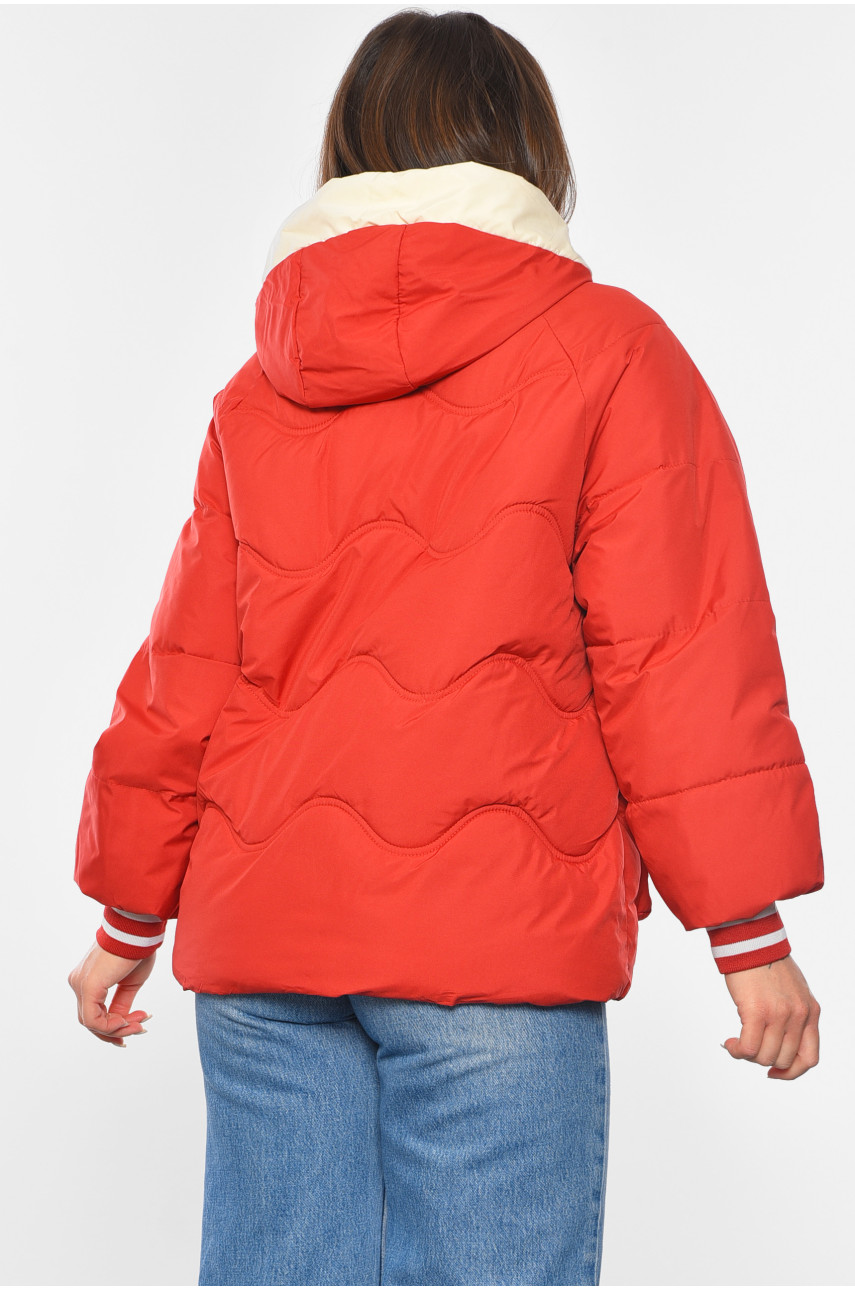 Куртка жіноча демісезонна червоного кольору 8023 192139